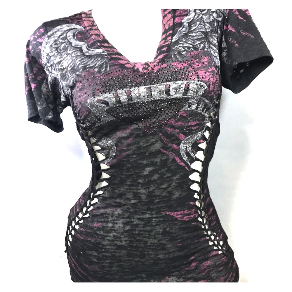 Burnout v-neck top